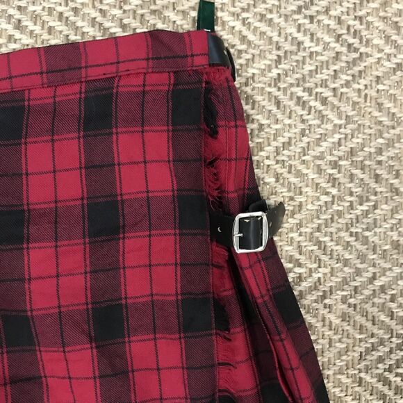 Laura Ashley Vintage 80s Classic Tartan Plaid Pleated Midi Full Skirt Sz 8 - Picture 2 of 10